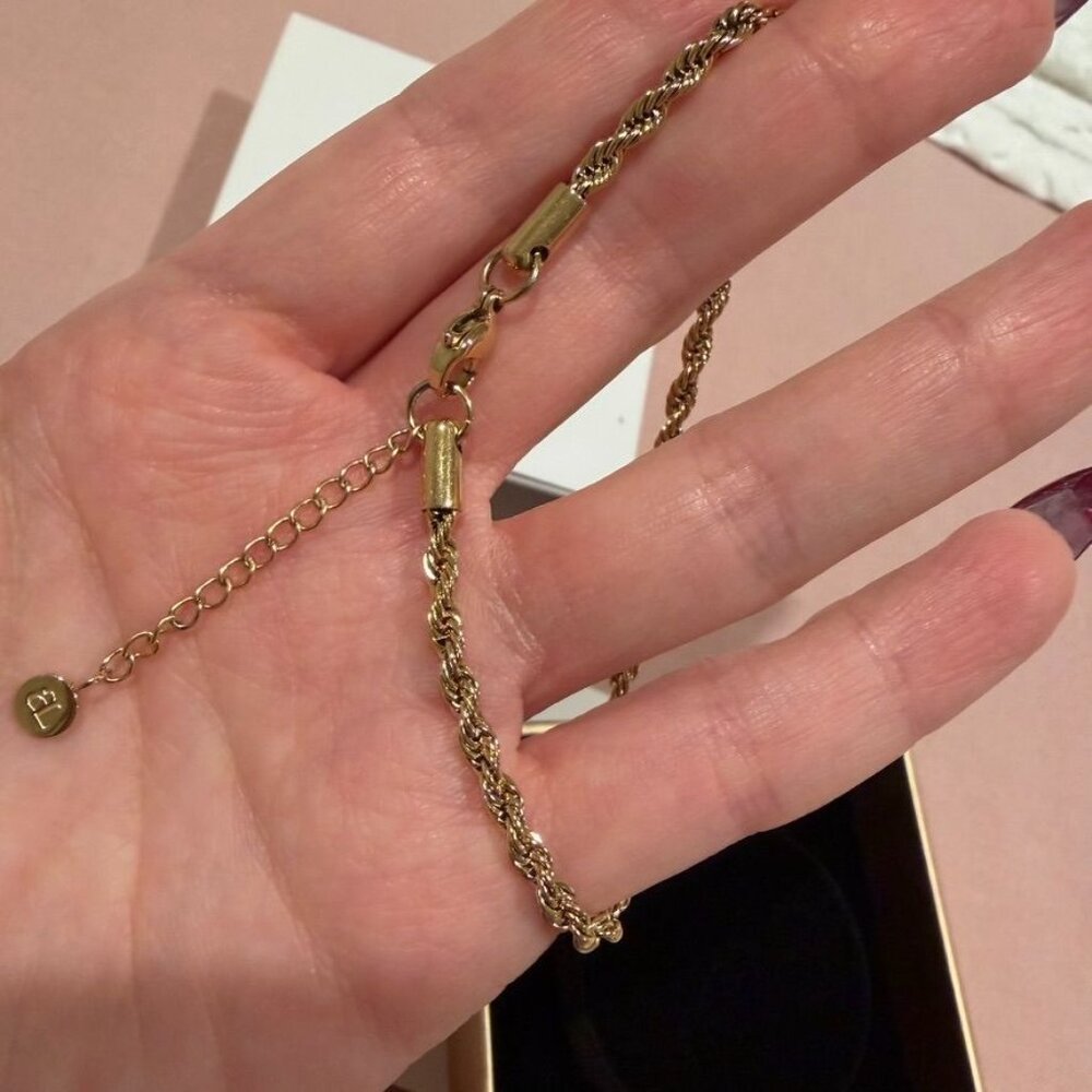 Abbott Lyon Gold Small Rope Chain Bracelet NIB - Picture 4 of 6